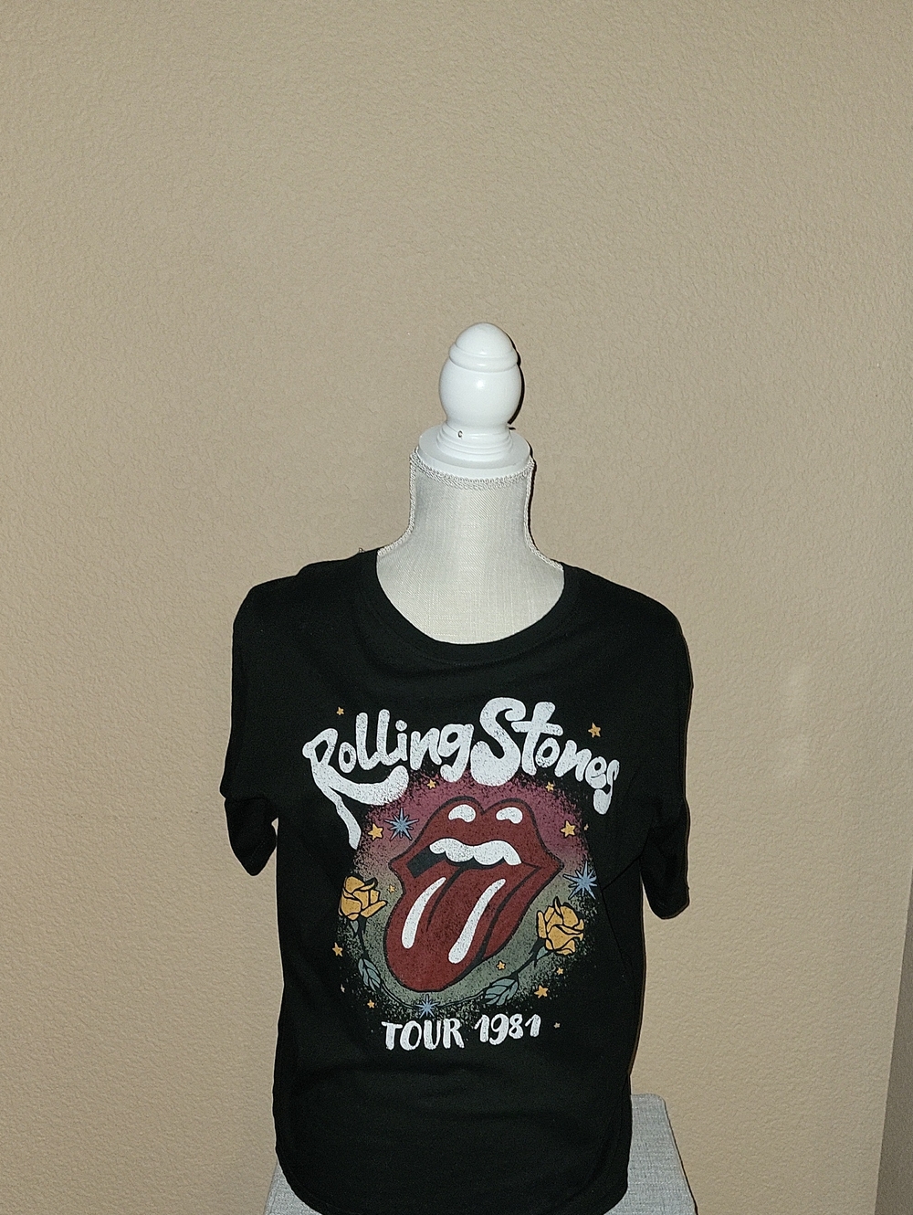 Womens Rolling Stones SZ L Black Like New Condition
